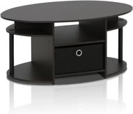 🪑 furinno walnut coffee table with bin: sleek and practical 15079wnbk model логотип