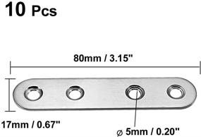 img 2 attached to Uxcell Нержавеющие ремонтные скобы 80 мм x 17 мм