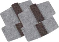 🛡️ premium wrap-around felt floor savers (16 pack) - ideal for chair rails, ensures floor protection against scratches and rust stains - compatible with most chair rails - product code: 88458 logo