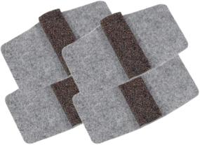 img 1 attached to 🛡️ Premium Wrap-Around Felt Floor Savers (16 Pack) - Ideal for Chair Rails, Ensures Floor Protection Against Scratches and Rust Stains - Compatible with Most Chair Rails - Product Code: 88458