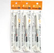 🖌️ kuretake fude brush pen extra fine, fudegokochi (ls4-10s), 3 pens per pack - japan import, komainu-dou original package logo