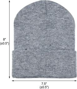 img 3 attached to 🧢 EAONE 2 Pack Winter Beanie - Black & Grey Unisex Knitted Hat for Cold Weather - Stylish & Stretchy Cable Knit Oversized Slouch Cap