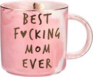 👩 best mom ever: funny mom birthday gift ideas for women - pink marble mug, 11.5oz coffee cup - perfect as new mom, pregnancy congratulations, and mother-to-be gifts logo