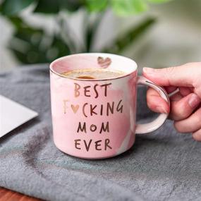 img 1 attached to 👩 Best Mom Ever: Funny Mom Birthday Gift Ideas for Women - Pink Marble Mug, 11.5oz Coffee Cup - Perfect as New Mom, Pregnancy Congratulations, and Mother-To-Be Gifts