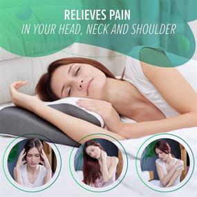 img 3 attached to 🌙 Cervical Pillow for Neck Pain: Contour Memory Foam, Orthopedic & Ergonomic Side Sleeping Pillows with Detachable Pillowcase Protection
