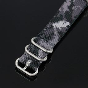img 1 attached to Stylish Stainless Slip-Thru Watchband Replacement for Infantry Watches