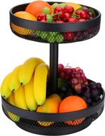 🍎 stylish and functional iberg tier fruit basket mesh: organize and display your fruits with elegance logo