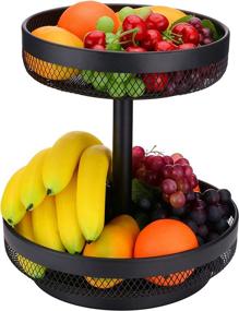 img 4 attached to 🍎 Stylish and Functional IBERG Tier Fruit Basket Mesh: Organize and Display Your Fruits with Elegance