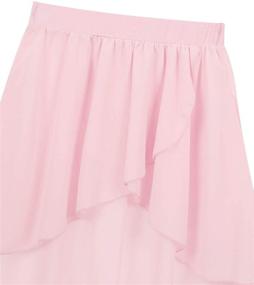 img 2 attached to 👗 Chic & Graceful Chiffon Ballerina Costume for Girls' Clothing - Ideal for Skirts & Skorts
