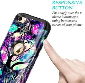 img 1 attached to Чехол Lamcase для iPod Touch 7-го поколения 2019 года, ударопрочный защитный чехол для Apple iPod Touch 7/6/5 - гибридный резиновый чехол с дизайном дерева жизни