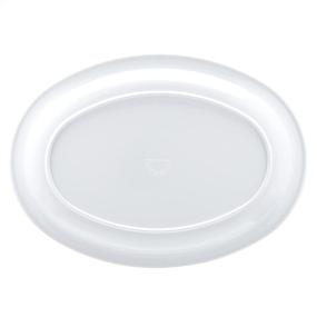 img 1 attached to 🍽️ AmazonCommercial White Melamine Platter Narrow - Sturdy and Versatile Serving Tray for Catering and Events