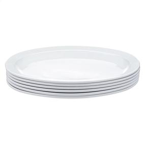 img 3 attached to 🍽️ AmazonCommercial White Melamine Platter Narrow - Sturdy and Versatile Serving Tray for Catering and Events