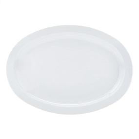 img 2 attached to 🍽️ AmazonCommercial White Melamine Platter Narrow - Sturdy and Versatile Serving Tray for Catering and Events