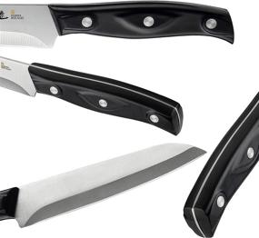 img 1 attached to 🔪 Ultra Sharp 4PCS Paring Knife Set - 4/4.5 inch Fruit and Vegetable Knives - German Stainless Steel - ABS Handle