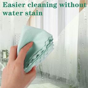 img 1 attached to 5 Pack Green Microfiber Glass Cleaning Cloths - UMANI Fish Scale Design, Lint-Free, Streak-Free, Reusable Washcloths for Windows, Cars, Mirrors, Stainless Steel - Polishing & Drying Towels, Size: 12x16 inches