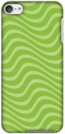 amzer slim designer snap on hard shell case back cover with screen care kit for ipod touch 6th gen - carbon fibre redux pear green 10 logo