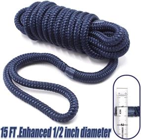 img 3 attached to 🚤 INNOCEDEAR 4 Pack 1/2” X 15’ Dock Lines: Marine-Grade Double-Braided Nylon Rope for Superior Boat Mooring