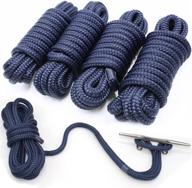 🚤 innocedear 4 pack 1/2” x 15’ dock lines: marine-grade double-braided nylon rope for superior boat mooring логотип