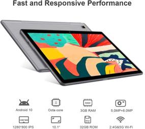 img 3 attached to 📱 Pritom TronPad 10-inch Android 10.0 Tablet - Octa-Core, 3GB RAM, 32GB ROM, 6000mAh Battery, 5G+2.4G WiFi, GPS, Dual Camera, USB-C Tablet PC, Full Metal Body