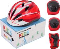 🎁 sg dreamz kids helmet and protective gear set – adjustable from toddler to youth size (ages 3 to 7) - great packaging, ideal gift - multi-sports with led safety light logo