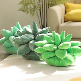 img 2 attached to Jinetor Succulent Pillows Decorative 17 8Inch