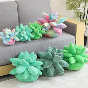 img 3 attached to Jinetor Succulent Pillows Decorative 17 8Inch