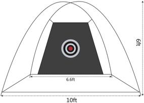 img 3 attached to MIKODA 10'x6.6' Golf Practice Net: Perfect Backyard Driving & Indoor Swing Training Solution for Golf Enthusiasts!