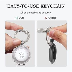 img 2 attached to 🔑 AirTags 2021-Metal Airtag Case Keychain with Protective Film - Anti-Scratch Holder for Apple AirTags - Easy Attach to Keys, Backpacks