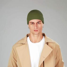 img 2 attached to 🧢 TOPSEM Trawler Beanie: Winter Warm Knit Caps with Roll-up Edge, Fisherman Style - Unisex