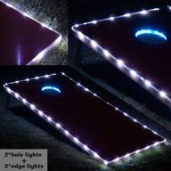 🔆 upgraded led cornhole ring lights and edge lights - ideal for standard cornhole boards and bags by blinngo логотип