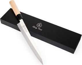 img 4 attached to 🍣 10 Inch Sashimi Sushi Knife - Ultimate Tool for Sushi & Sashimi, Fish Filleting & Slicing - High Precision Stainless Steel Blade & Wooden Handle in Traditionally Crafted Box