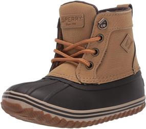 img 4 attached to Стильные и прочные: Сапоги для мальчиков Sperry Top Sider Bowline черного цвета для активного отдыха на свежем воздухе.