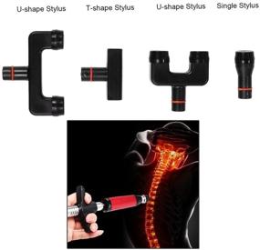 img 3 attached to 🔧 Портативный комплект для хиропрактической коррекции: 6-уровневый ручной массажер позвоночника с четырьмя сменными насадками - инструмент для спины для выравнивания позвоночника и торакальной сколиоза