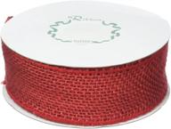 burton 9719151 red burlap wired ribbon logo