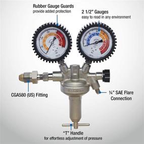 img 1 attached to Efficient and Reliable MASTERCOOL (53010-AUT) Silver Pressure Test Regulator Kit with R134a Coupler - Trusted Performance in Black