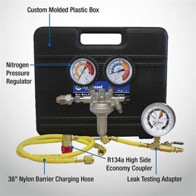 img 2 attached to Efficient and Reliable MASTERCOOL (53010-AUT) Silver Pressure Test Regulator Kit with R134a Coupler - Trusted Performance in Black