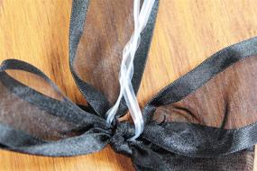 img 1 attached to 🎀 Organza Satin Edged Ribbon with Pre-Tied Measures