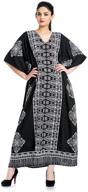 🌊 stunning black and white plus size kaftan dress: perfect for the beach or any occasion! logo