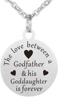 🔗 cherished bond: godfather and goddaughter dog tag necklace jewelry keychain pendant logo