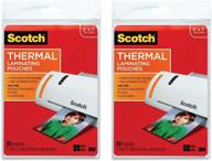 scotch thermal laminating pouches, 5x7 inches, 20 pouches, 2 pack (tp5903-20) logo