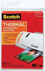 img 1 attached to Scotch Thermal Laminating Pouches, 5x7 Inches, 20 Pouches, 2 Pack (TP5903-20)