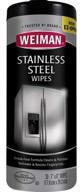 weiman products stainless steel wipes 30 count - powerful cleaning for a spotless shine! logo