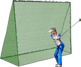 img 4 attached to 🏌️ CREPRO 10x8 ft Golf Net: Heavy Duty Outdoor Practice for Backyard Driving, Garage Home Range & Chipping Training for Golfers