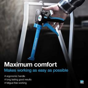 img 1 attached to 🔫 Professional Caulking Gun with Adjustable 24:1 or 12:1 Thrust Ratio, Premium Sealant & Adhesive Cartridge Gun, Drip-free Silicone Gun in Blue – Ideal for 10oz Tubes