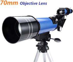 img 1 attached to MaxUSee 70mm Refractor Telescope with Tripod and Finder Scope for Kids and Astronomy Beginners, Portable Telescope with 4 Magnification Eyepieces and Phone Adapter