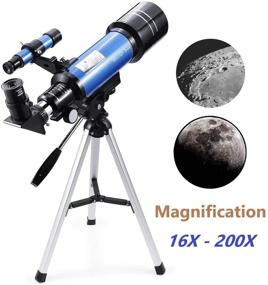 img 3 attached to MaxUSee 70mm Refractor Telescope with Tripod and Finder Scope for Kids and Astronomy Beginners, Portable Telescope with 4 Magnification Eyepieces and Phone Adapter