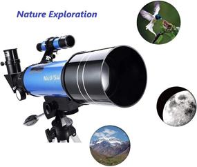 img 2 attached to MaxUSee 70mm Refractor Telescope with Tripod and Finder Scope for Kids and Astronomy Beginners, Portable Telescope with 4 Magnification Eyepieces and Phone Adapter