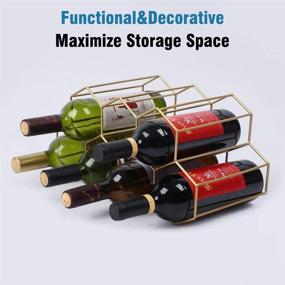 img 3 attached to 🍷 Urban Deco Подстольный винный стеллаж: Стильный небольшой держатель для современного хранения вина