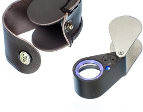 img 3 attached to SE Triplet 10x 21mm LED Loupe: Dual White and UV Light for Precise Inspection - MJ37802LV