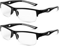 noveltyz rimless rectangular reading glasses logo